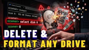 Read more about the article How to Delete or Format Any Disk Partition on Windows Using DiskPart (Complete Guide)