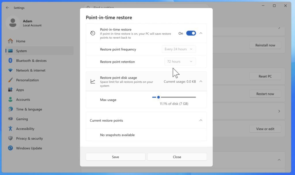 Windows 11 Point-in-Time Restore: Full Setup, Features, and Recovery Guide (2026 Update)
