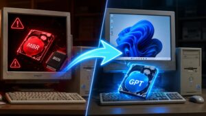 Read more about the article Convert MBR to GPT Without Data Loss (Built-in Windows Tool Guide)