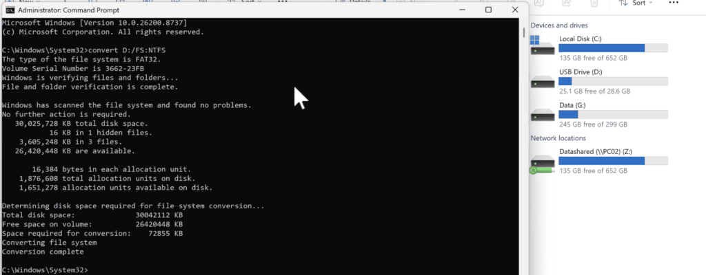 File Too Large for Destination File System Error — Fix It Without Losing Data (FAT32 to NTFS)